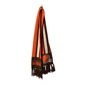 Cleveland Browns Striped Knit Scarf With Fringe 60”